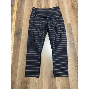 ZYIA Active Pants, Women's Size 4, Black White, Striped, Leggings, Pull On